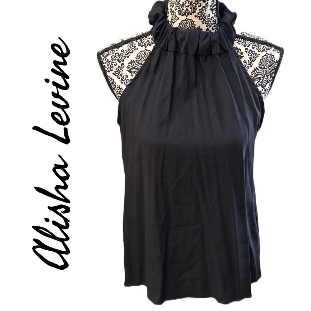 Alisha Levine Women’s Black 100% Silk‎ Sleeveless Top - Size M